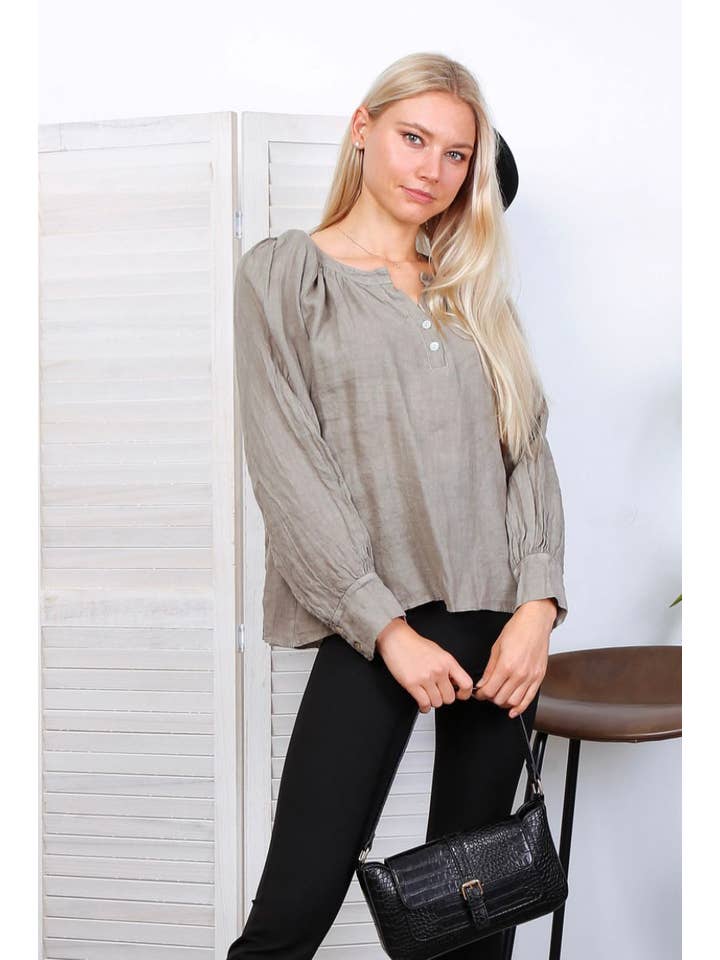 LÉA & LUC – wholesale Blus - Dam – Blus i 100 % linne REF.792342