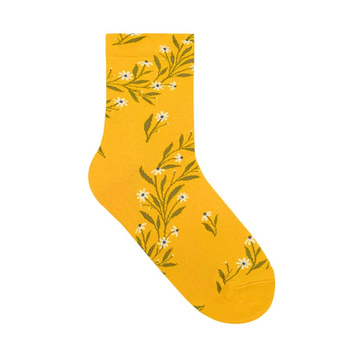 7DAYSSOCKS - Vente Chaussettes – femme - Chaussettes Crew Twist Flower pour femmes