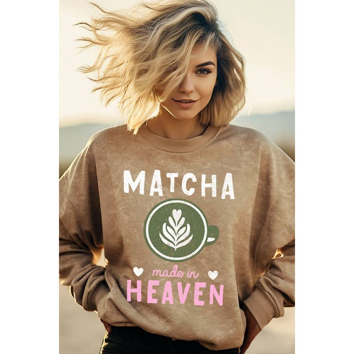 HRTandLUV - Wholesale Sweatshirt - Women's - MATCHA MINERAL GRAPHIC SWEATWHIRTS8