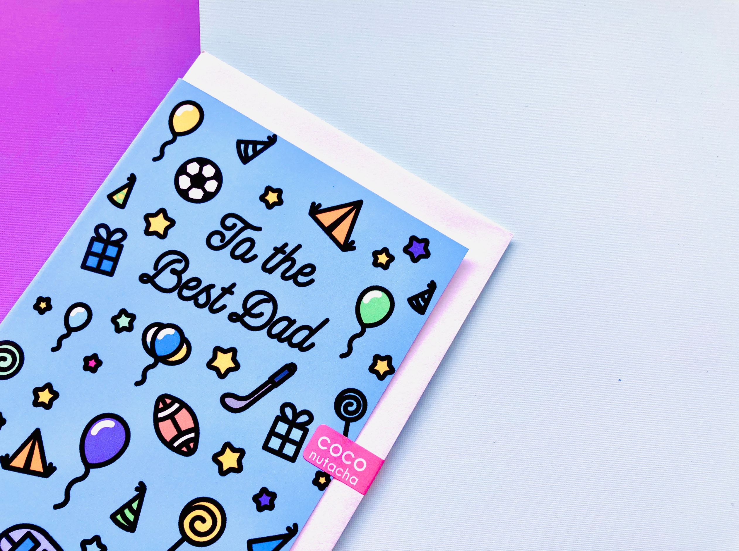 CoconuTacha - Wholesale Father's Day Card - Best Dad Icons Greeting Card1