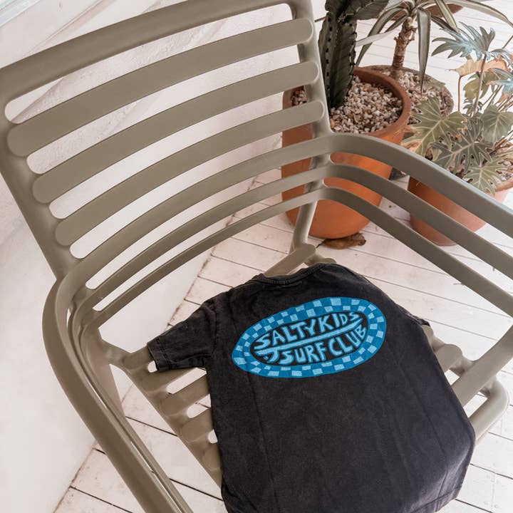 Salty Kids Surf Club Tee- Acid Wash for wholesale by SAND N SALT KIDS