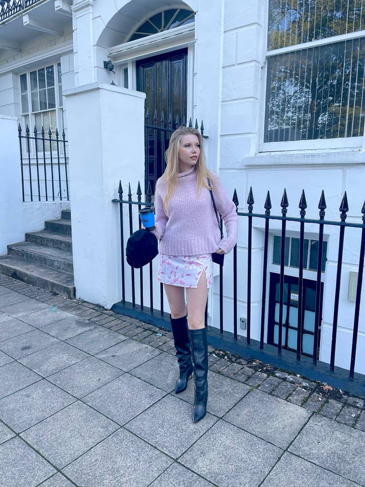 Pink Floral Printed Mini Dress for wholesale by Cities Of Angels