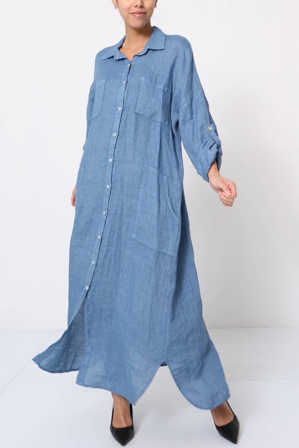 LÉA & LUC - Wholesale Dress - Women's - Long Dresses in 100% Linen REF. 114915