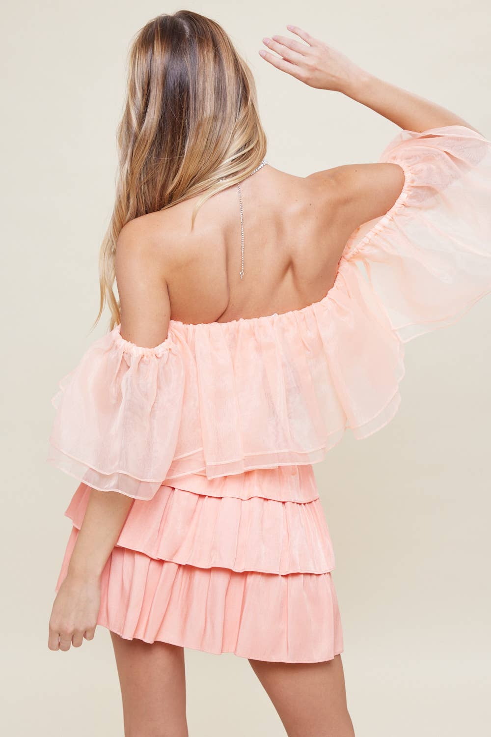 idem ditto - Vendita all'ingrosso Camicetta - Donna - TOP CORTO TRASPARENTE CON SPALLE SCOPERTE E VOLANT7