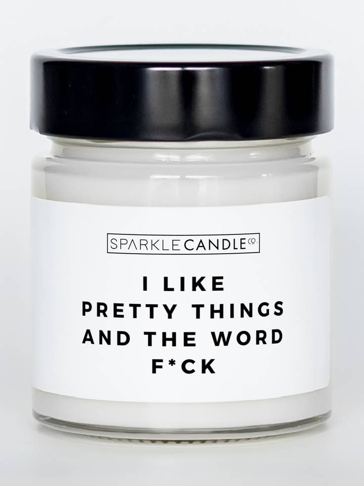 I Like Pretty Things | Cheeky + Fun Soy Candle for wholesale by Sparkle Candle Co.
