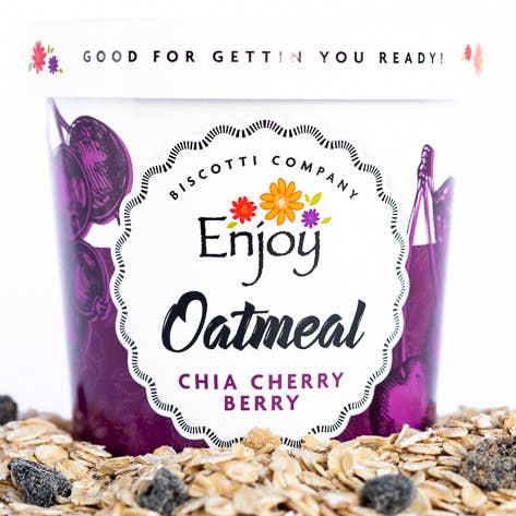 Oatmeal Cup - Chia Cherry Berry for wholesale by Enjoy Biscotti Company