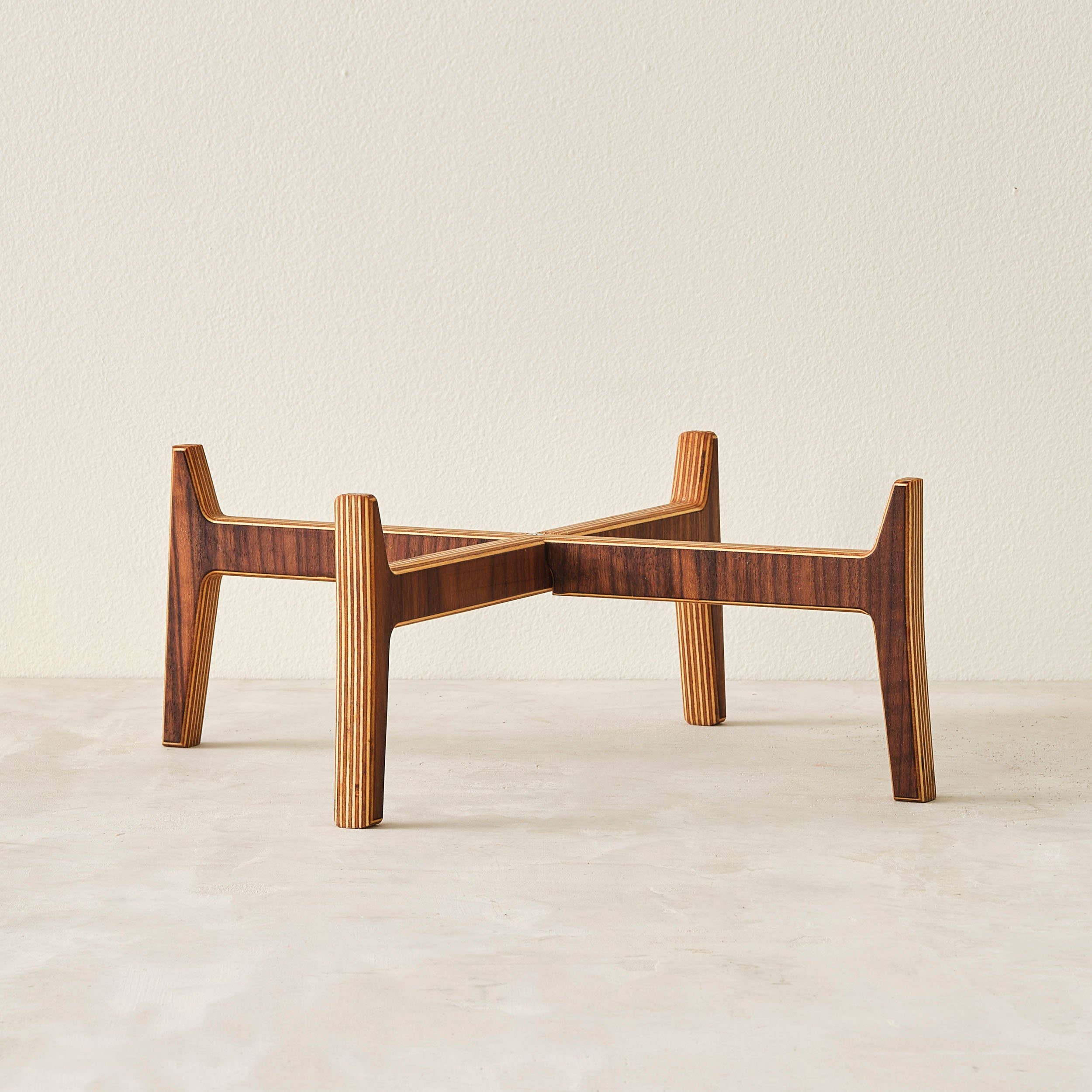 Relic Modern™ | Furniture & Objects - Wholesale Plant Pot Stand - Minimalist Walnut Plant Stand - (4", 6", 8", 10", 12")4