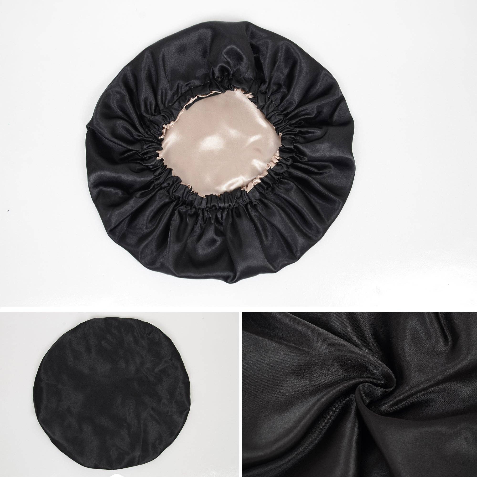 AK Brand – wholesale Sleep cap / bonnet – women's – Silk Sleep Bonnet Adjustabl Elastic Band Hair Protection Cap8