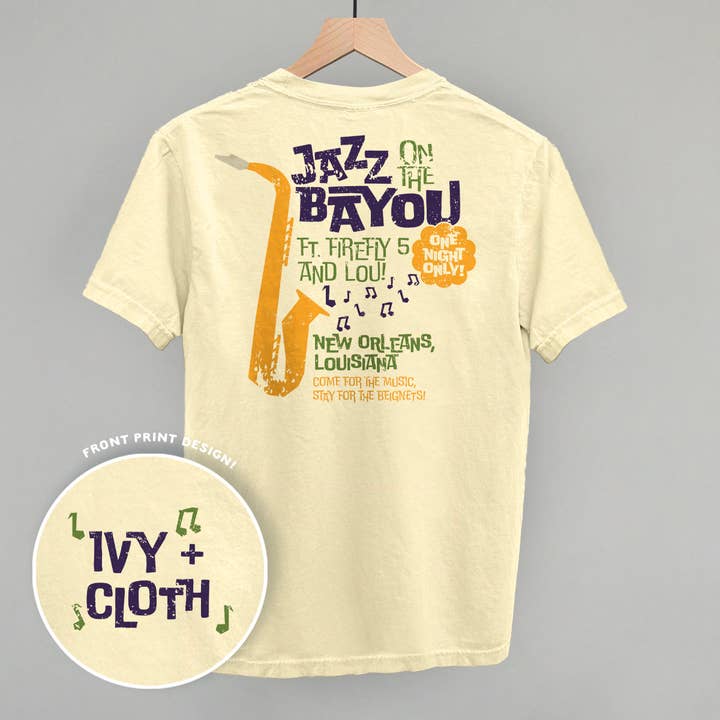 Jazz On The Bayou (Back Print) for wholesale by Ivy + Cloth