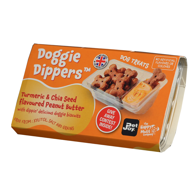 Pet-Joy Products - Venta al por mayor Chuches - Perros - Pet Joy X Happy Mutt Doggie Dippers - Galletas para Perros con Mantequilla de Maní2