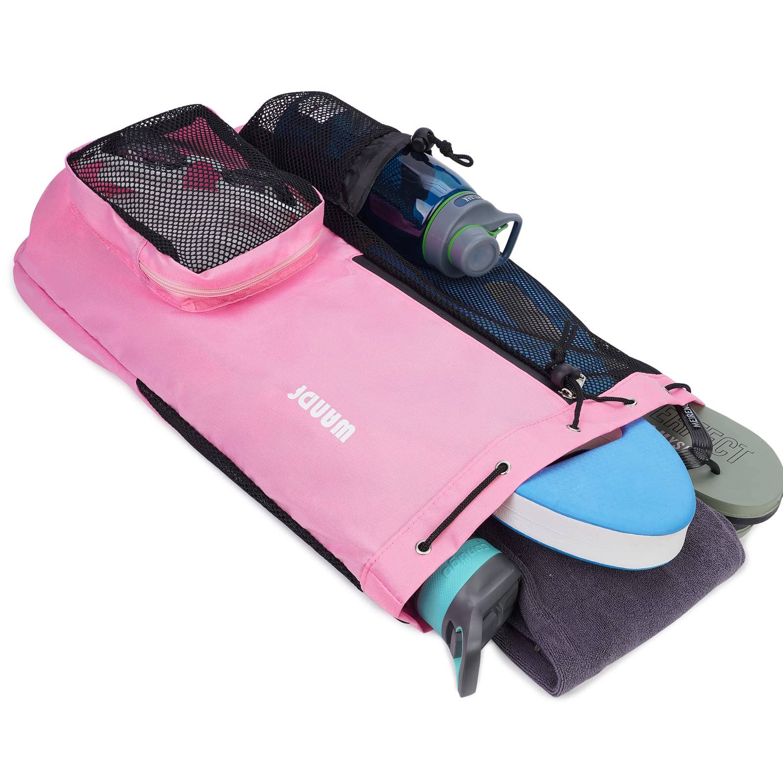 wandf - Wholesale Beach Bag - WANDF Mesh Drawstring Backpack with Wet Pocket Beach Bag86