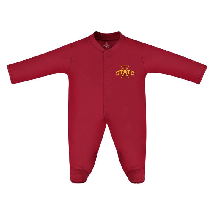 Iowa State Cyclones Infant Footed Romper for wholesale by Creative Knitwear