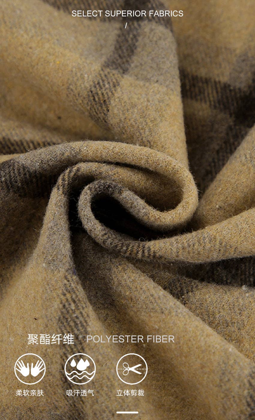 Marayn – wholesale Rock - Dam – Rysk rutig höstchic brunrutig oversized kappa20