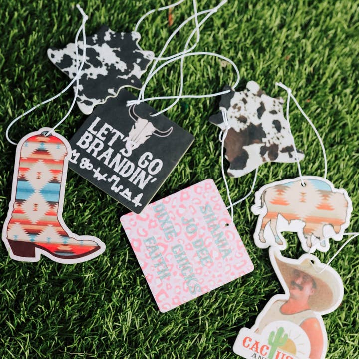 The Front Porch Label - Wholesale Car Freshener - Women's - Brown Cowhide Air Freshener
