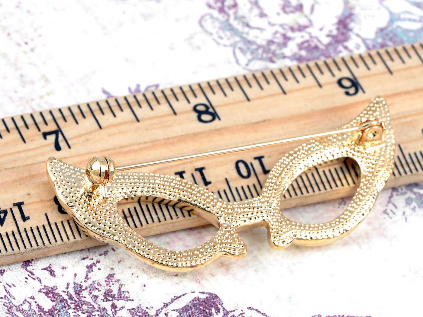 AK Brand - Vente Broches - Broche en forme de lunettes de nerdy rectangle de couleur argent6