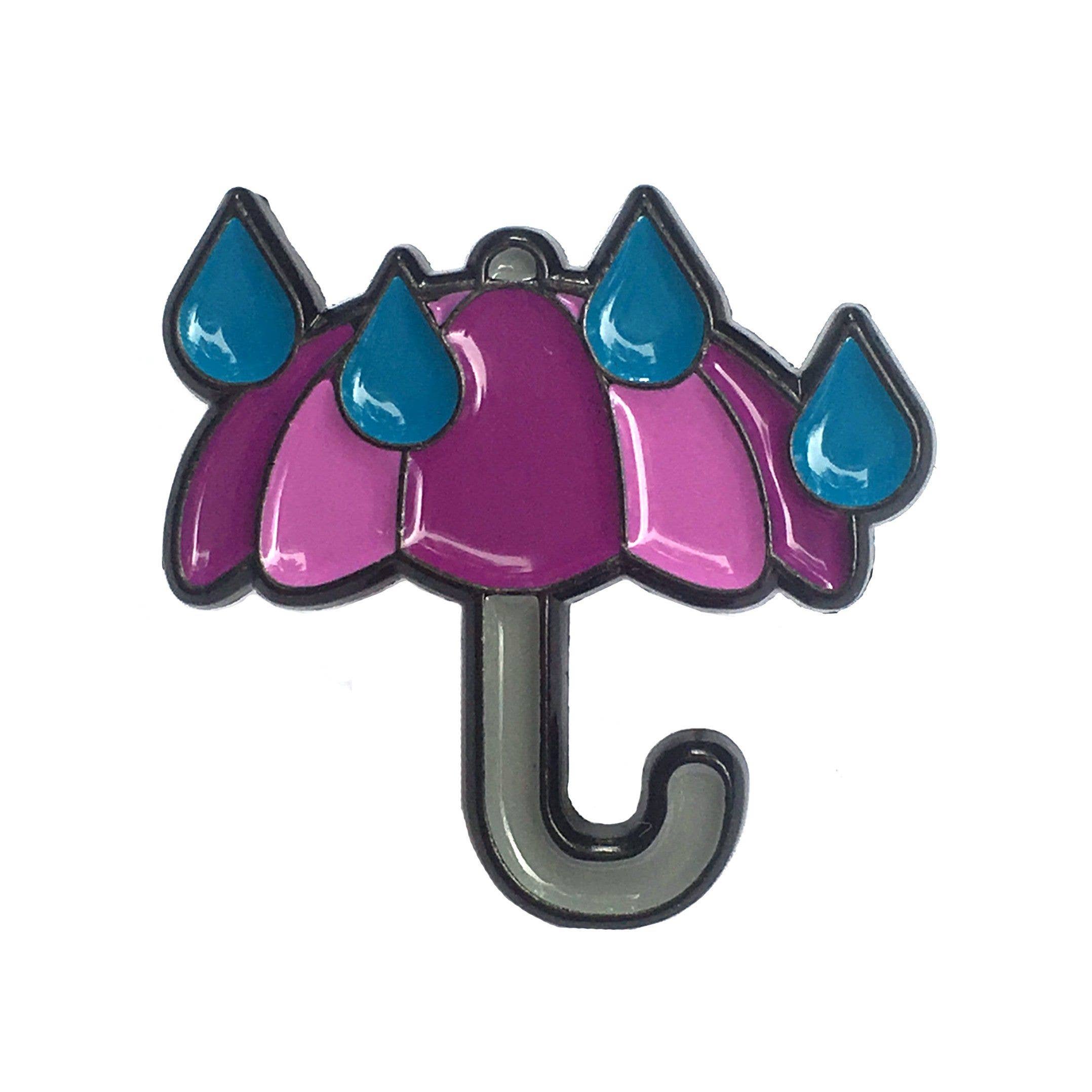 Kolorspun Pins - Vente Épinglettes/boutons - Pin émail Emoji Parapluie Pluie