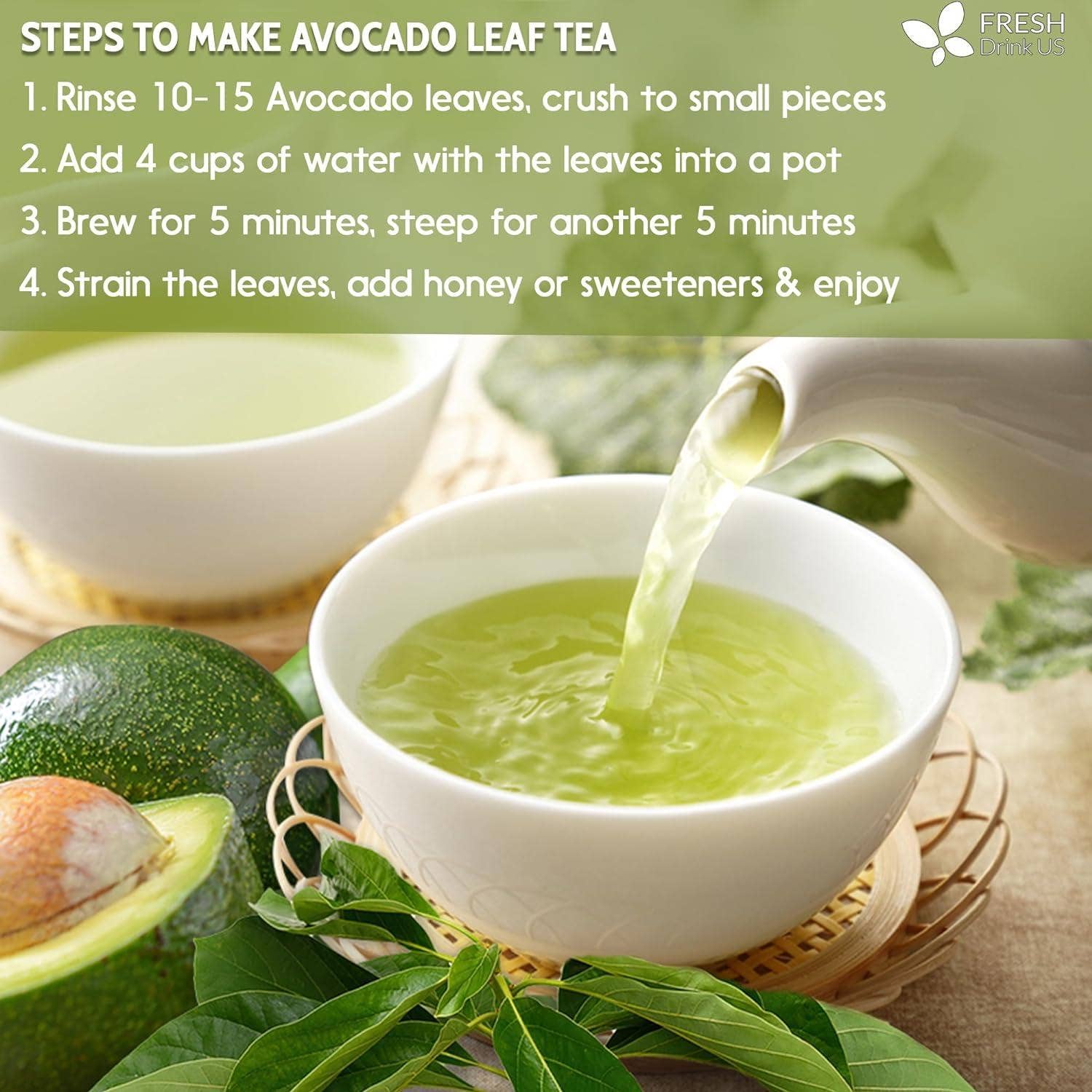 Naomi's Happy Place Shop - Wholesale Health/Detox Tea - Natural Avocado Whole Leaves Dried, Tea Bags, 100% Pure from Avocado Leaves, Avocado Leaf Tea, Hojas de Aguacate Seca, No Additives, No Caffeine, Vegan9