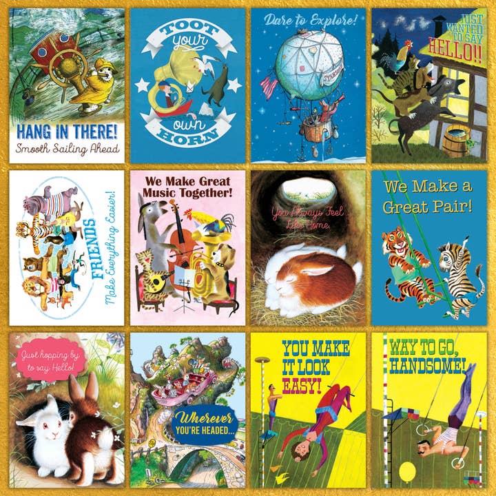 Kleine Gouden Groeten voor Alle Gelegenheden—Bestverkochte Wenskaartenbundel voor wholesale door Laughing Elephant