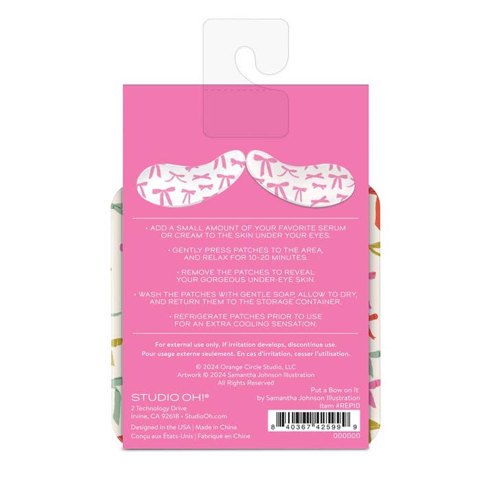 Studio Oh! - Wholesale Eye Treatment Mask - Put a Bow on It Reusable Under-Eye Patches