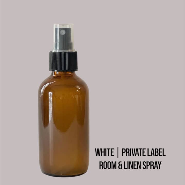 Magnolia Candle Company - Vente Vaporisateurs d'ambiance et de linge - Spray pour chambre et linge | Blanc/ Étiquette privée - 4oz0