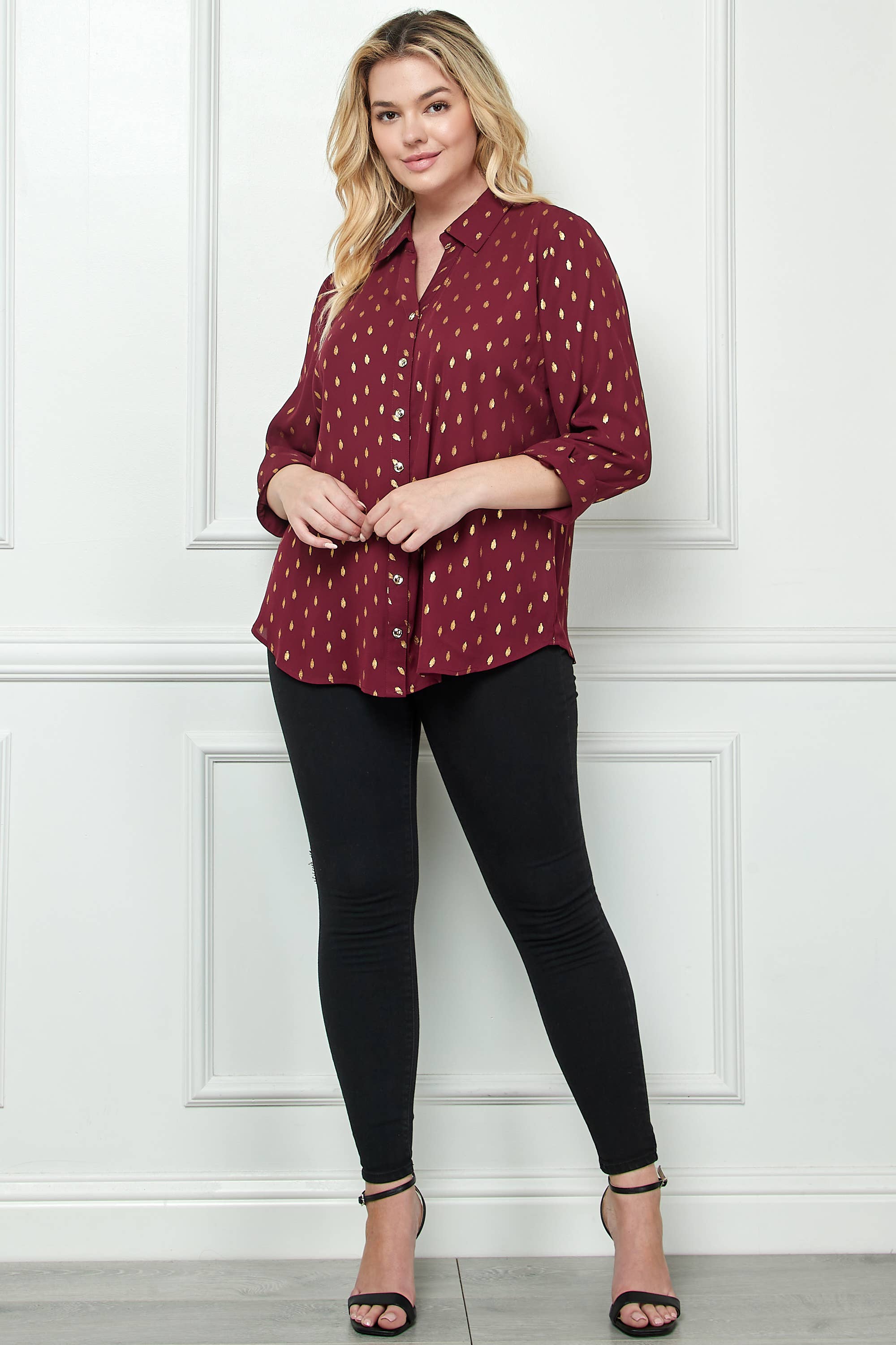 Winslow Collection - Vente Chemise à col boutonné – femme - CHEMISE BOUTONNÉE À COL JOHNNY GRANDE TAILLE G2214100FX5