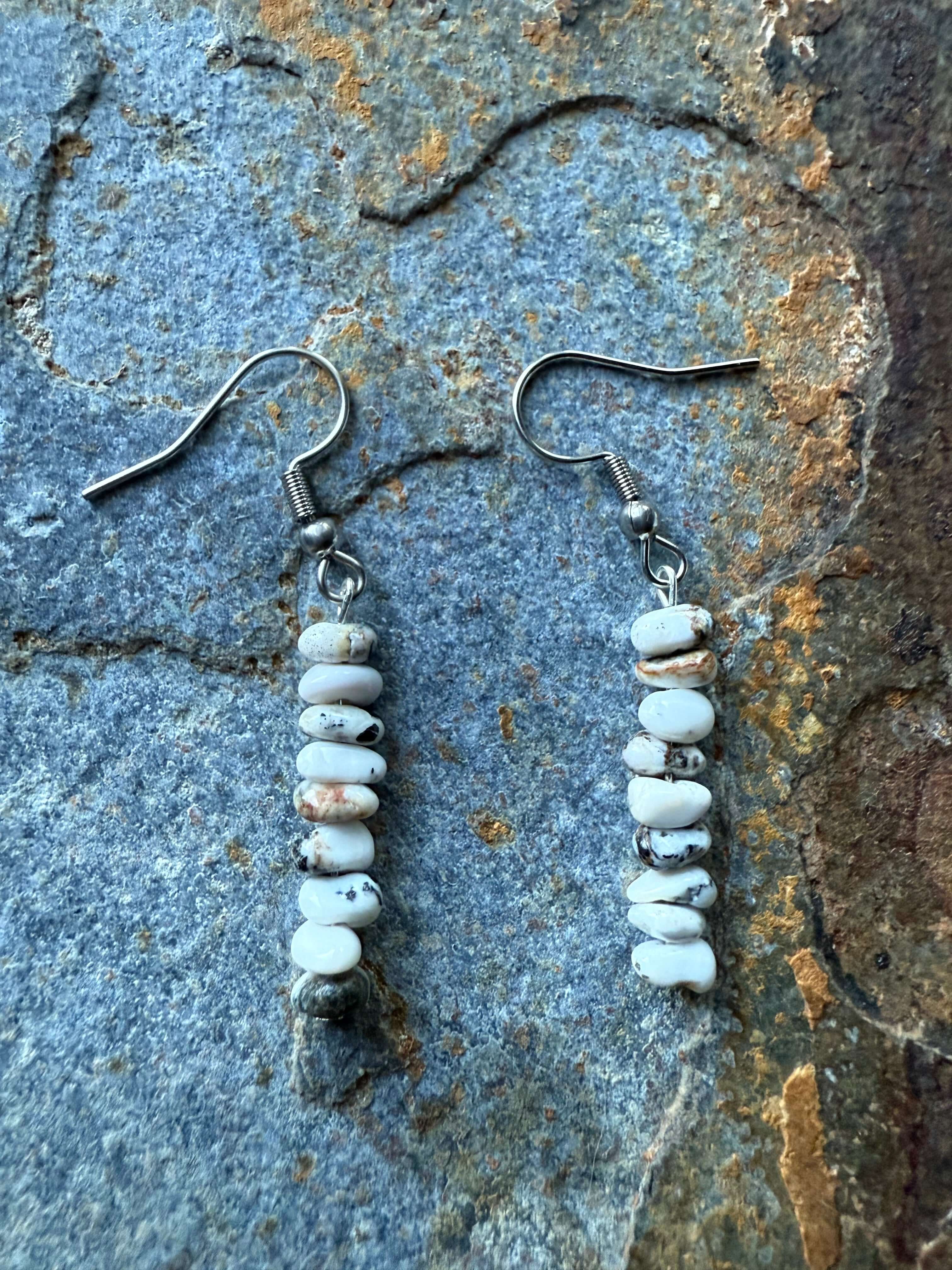 Wild Mountain Silver - Wholesale Dangle Earrings - White Buffalo Chip Earrings1