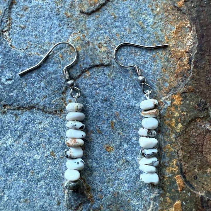 Wild Mountain Silver - Wholesale Dangle Earrings - White Buffalo Chip Earrings1