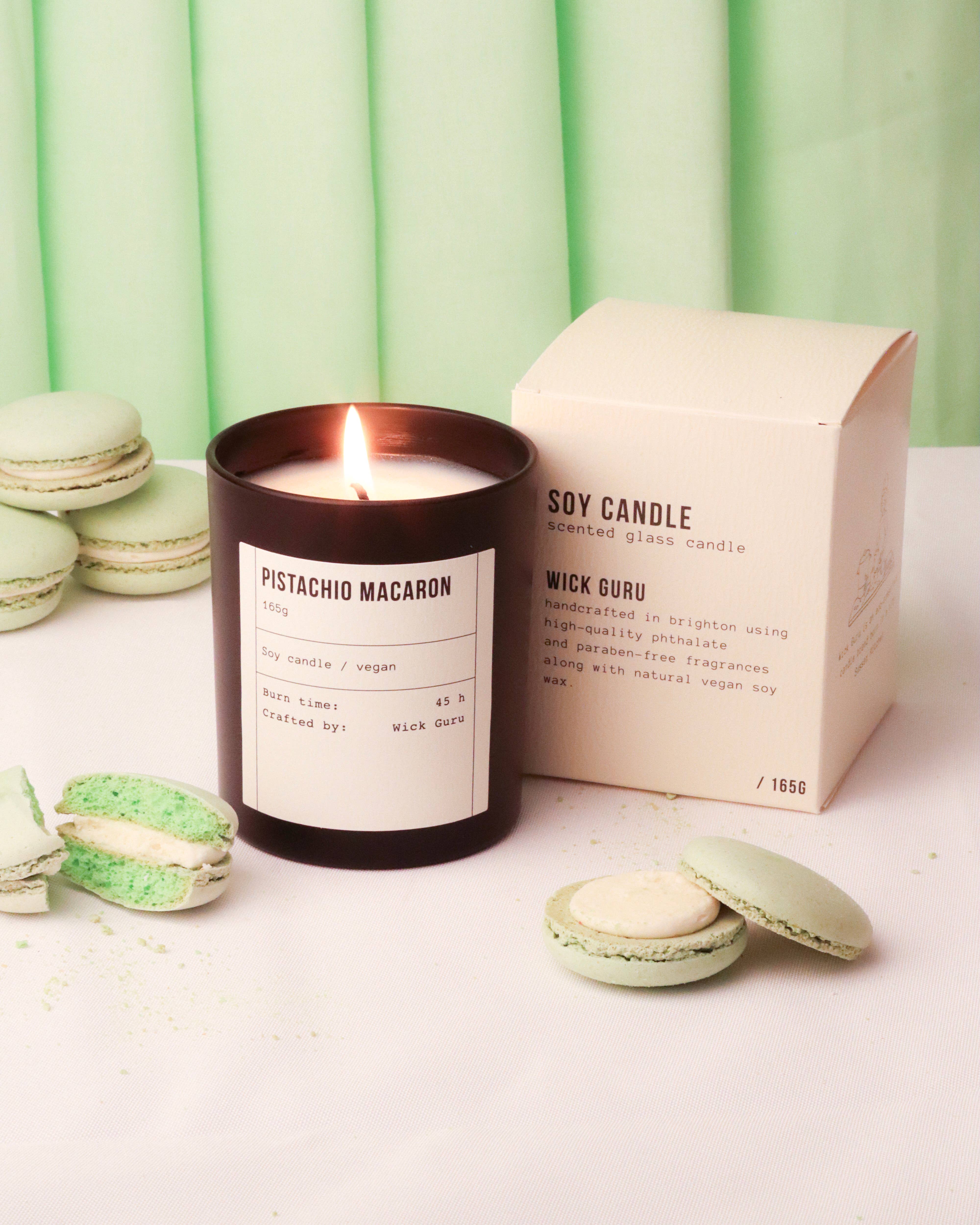 Wick Guru - Wholesale Jar/Filled Candle - Pistachio Macaron Soy Candle – Dessert Gift, Gift for Mum5