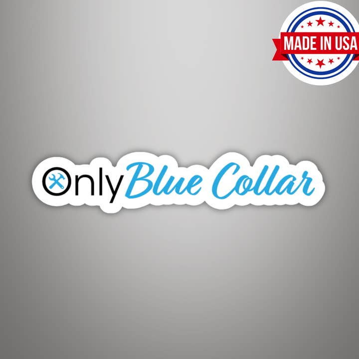 Alleen Blue Collar Vinyl Sticker voor wholesale door Coyote Color