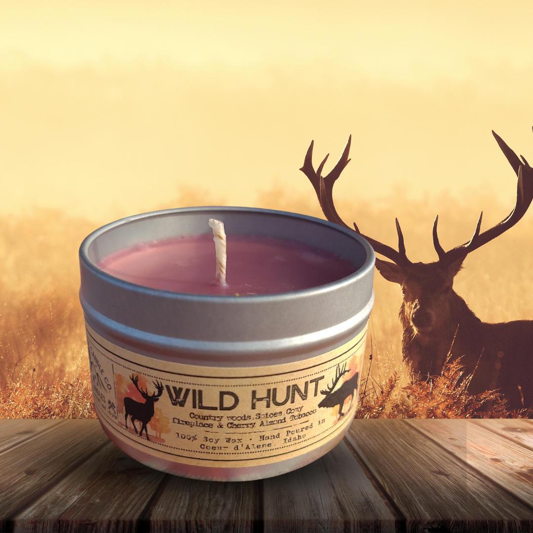 Wanderlust Folk – wholesale Jar/filled candle – Wild Hunt - USA MADE - Autumn Soy Wax Candles0