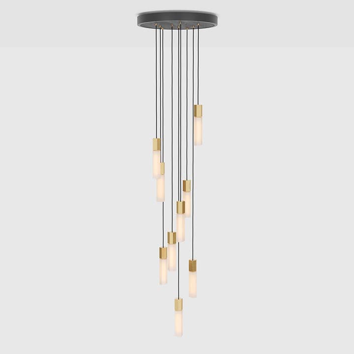 Basalt Nine Pendant in Brass for wholesale by Tala