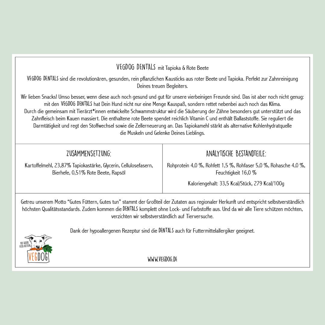 VEGDOG - Wholesale Pet Treats - Dog - DENTAL STICKS 120 g6