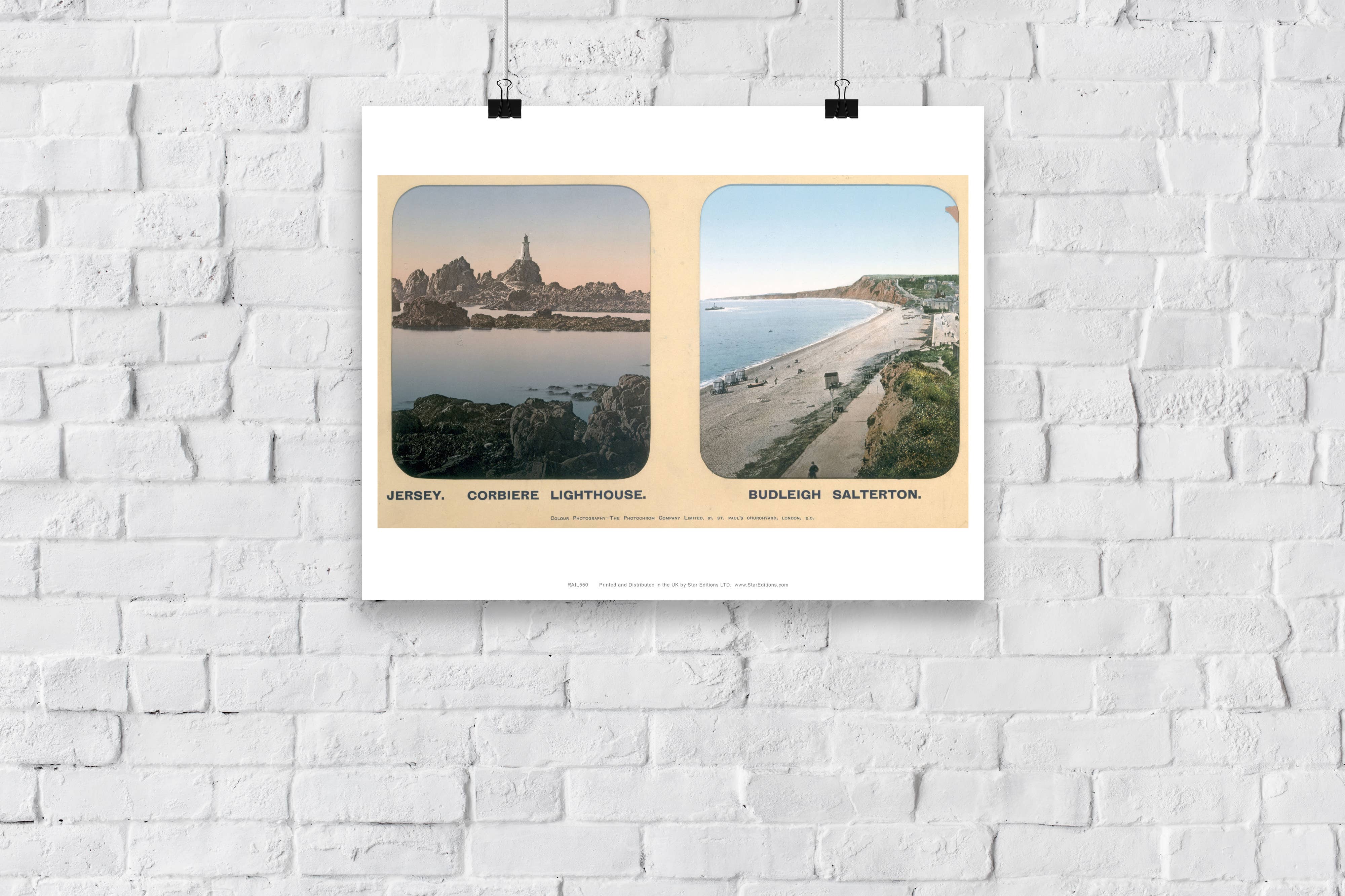 Star Editions - Wholesale Art Print - Jersey, Corbiere Lighthouse And Budleigh Salterton Art Print2