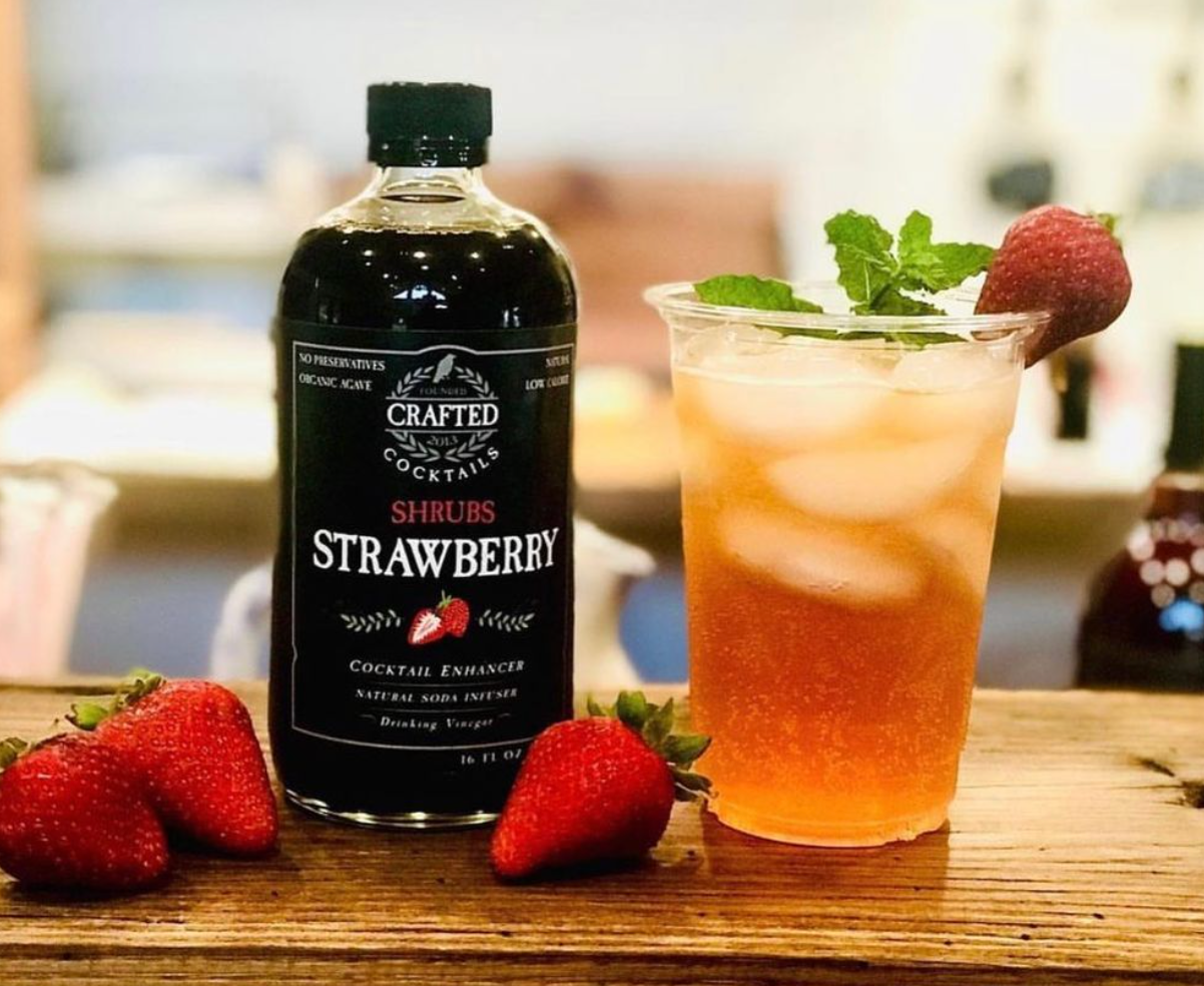 Crafted Cocktails - Wholesale Cocktail Mix/Syrup - Strawberry Shrub - Cocktail Enhancer & Soda Flavoring6