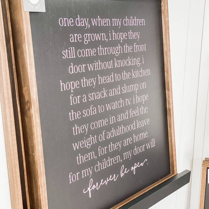 Lily and Sparrow - Wholesale Sign - One Day When My Children | Mother's Day Gift1