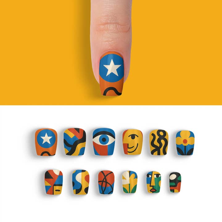 FYNE BODY - Wholesale Press-on/fake nails - Swirl Whirl Abstract Art Press-On Nails82