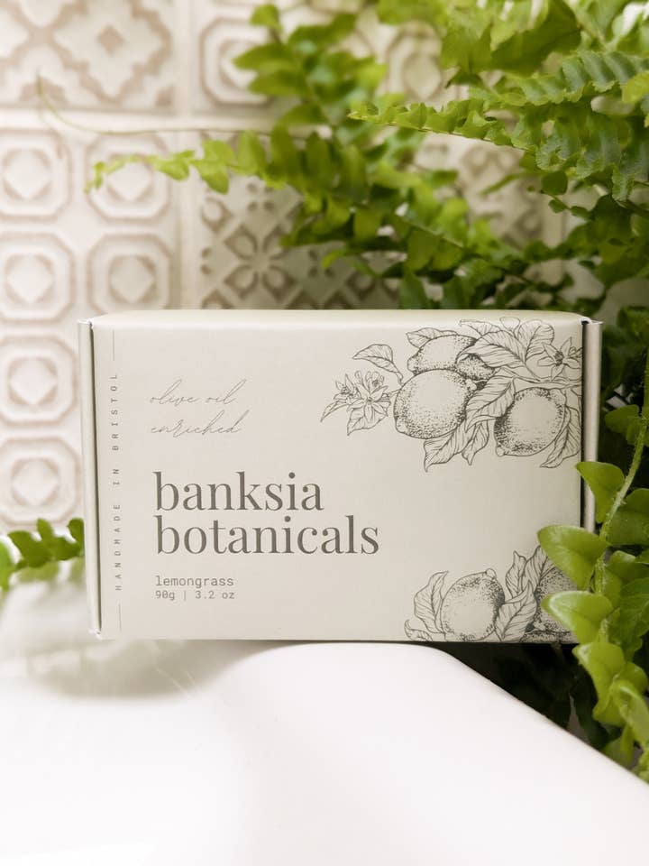 Lemongrass Olive Oil Enriched Soap for wholesale by Banksia Botanicals