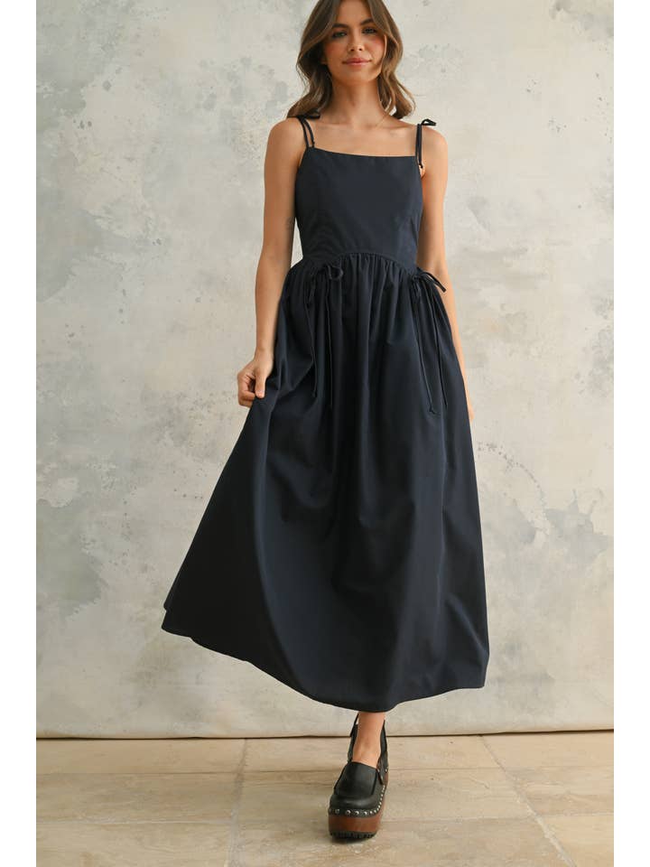 MIOU MUSE - Wholesale Dress - Women's - D4915 BOW TIE FRONT DETAIL DRESS