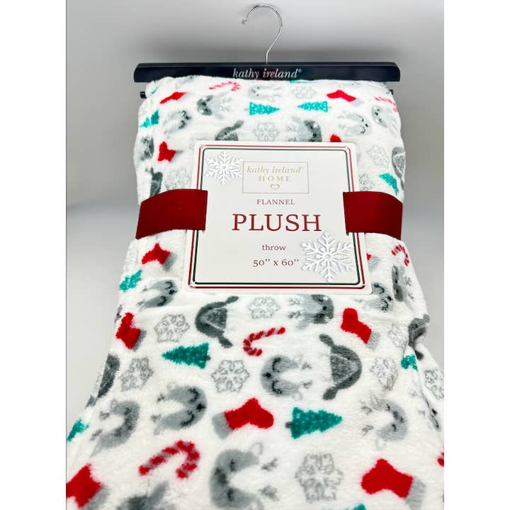 Bed Bath Fashions - Wholesale Throw blanket - Kathy Ireland Christmas Flannel Fleece Plush Throw Blanket9
