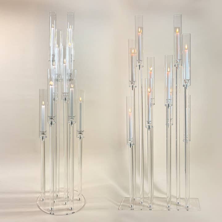 Galore Home - Wholesale Candle Holder - Diamond Glow Acrylic Candelabra6