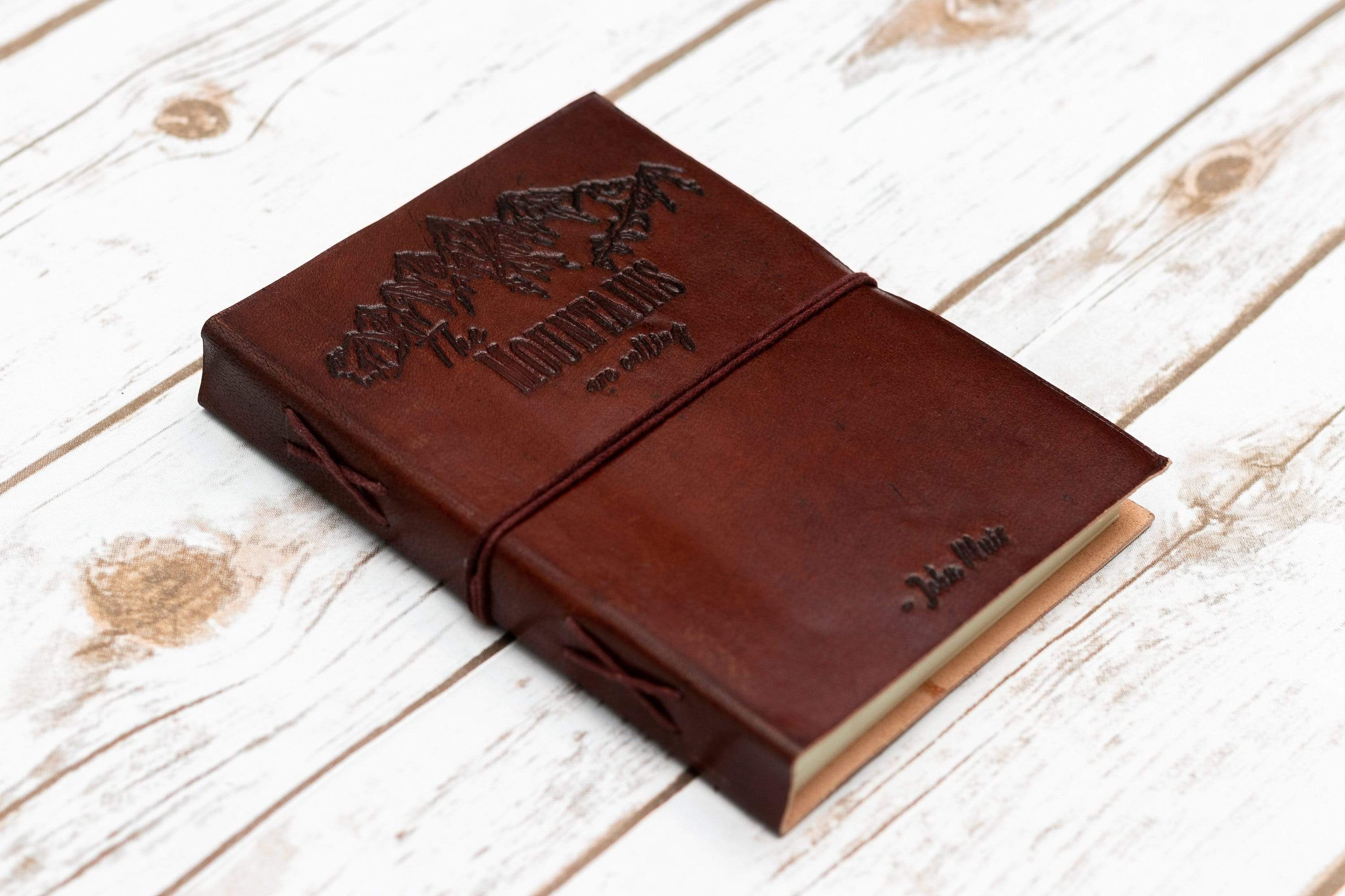 Soothi | Containers Of Creativity - Wholesale Journal/Diary - John Muir Quote Leather Journal - "The Mountains Are Calling" Adventure Diary11