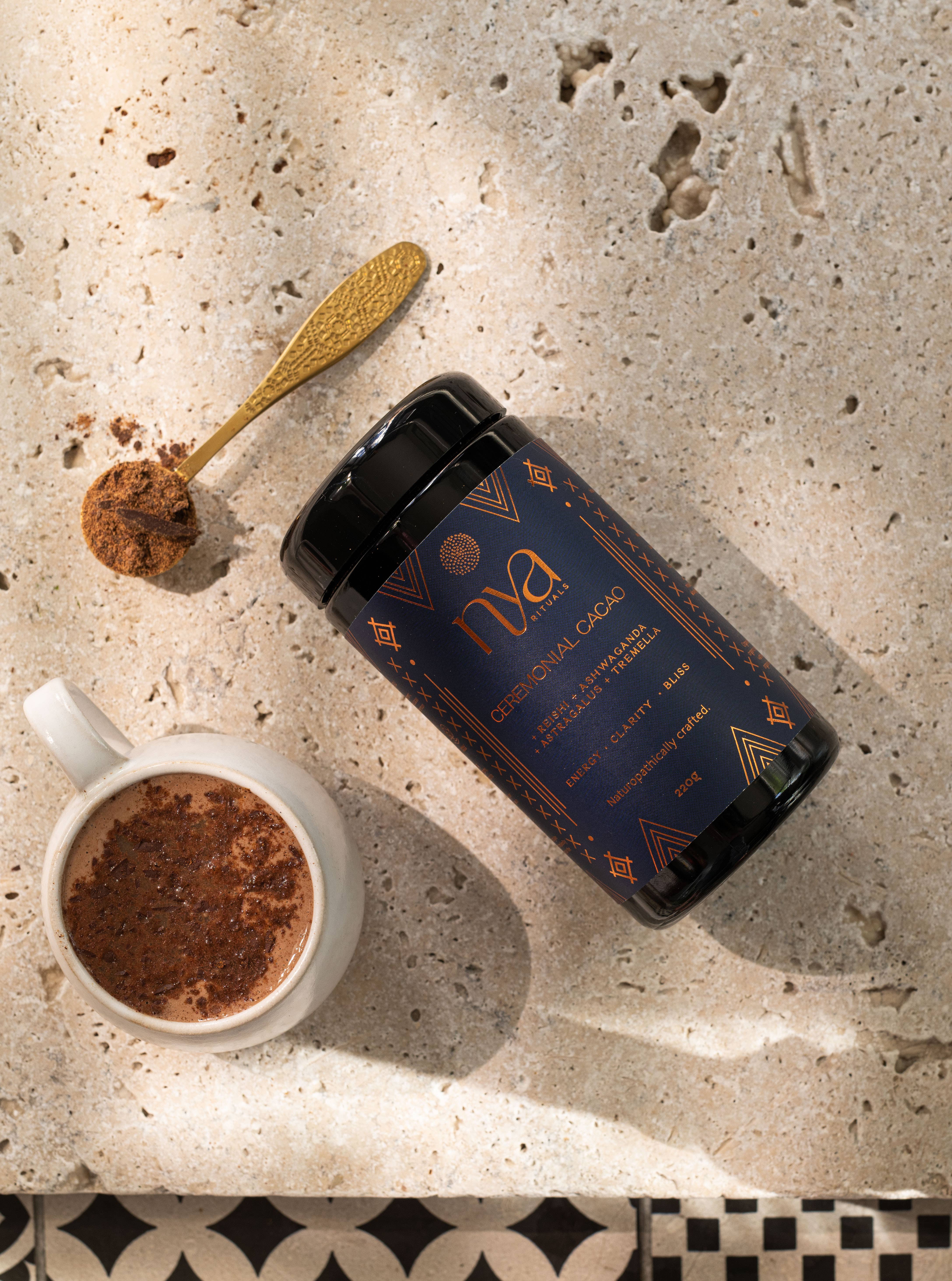Nya Rituals - Vente Poudres protéinées/superaliments - Cacao Cérémonial Bio + Adaptogènes Pot de 220g2