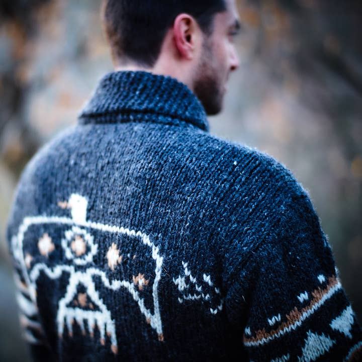 Lost Horizons Knitwear - Wholesale Knit Sweater - Men's - Eagle Sweater Jacket – Thunderbird Design