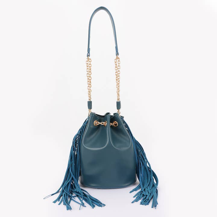 3AM BY H&D ACCESSORIES - Wholesale Crossbody Bag - Women's - Chic Fringe & Chain Bucket Bag8
