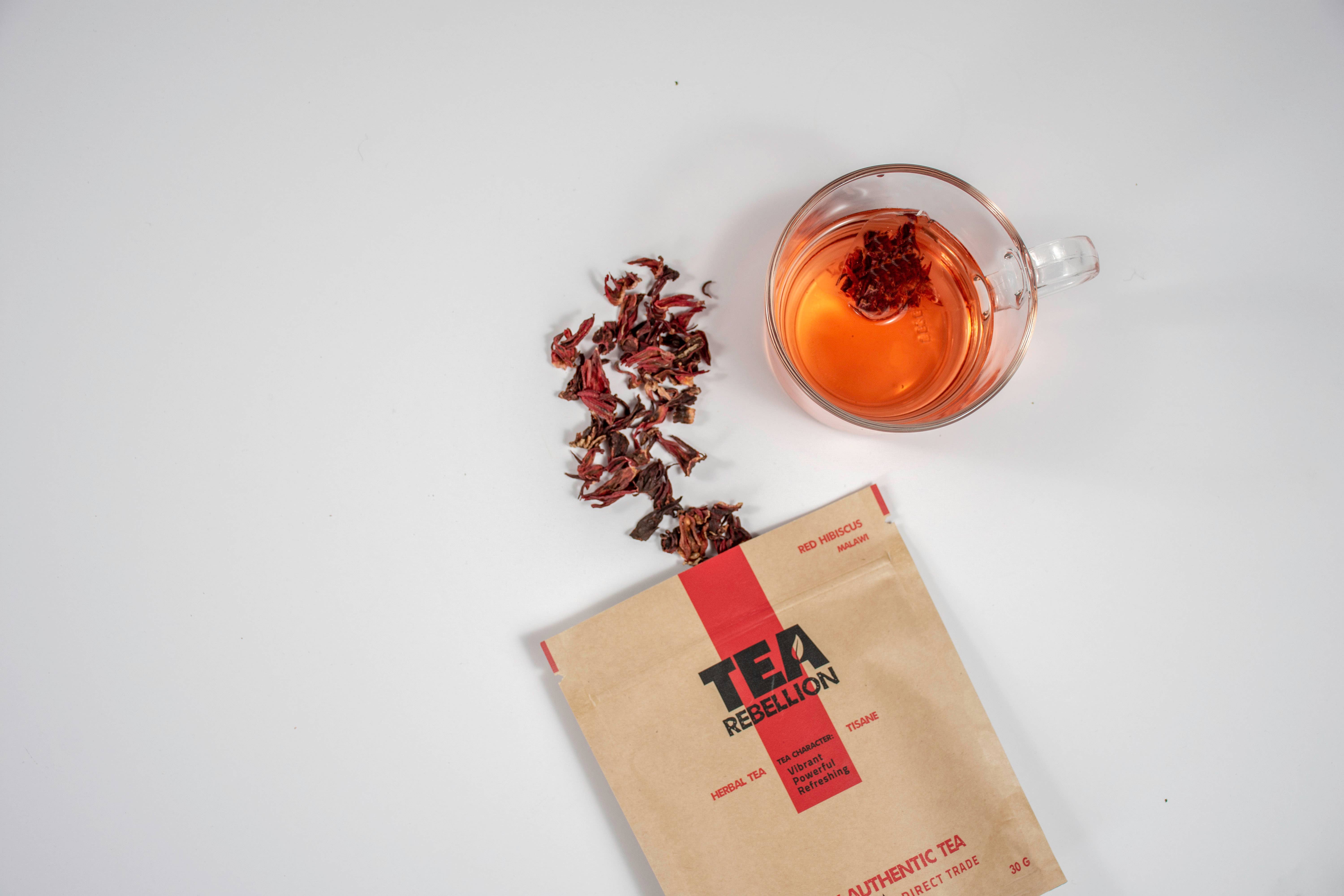 Tea Rebellion - Venta al por mayor Bolsitas de té - Hibiscus rojo - Té de Malawi | Bolsas pirámide biodegradables4