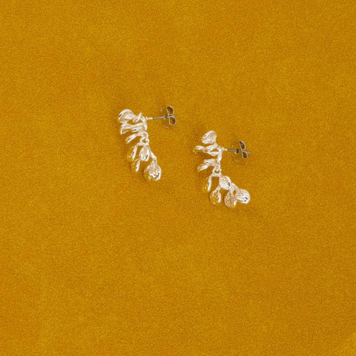 SOLI STUDIO - Wholesale Stud/Post Earrings - Leaf Drop Earrings • Gold/Silver0