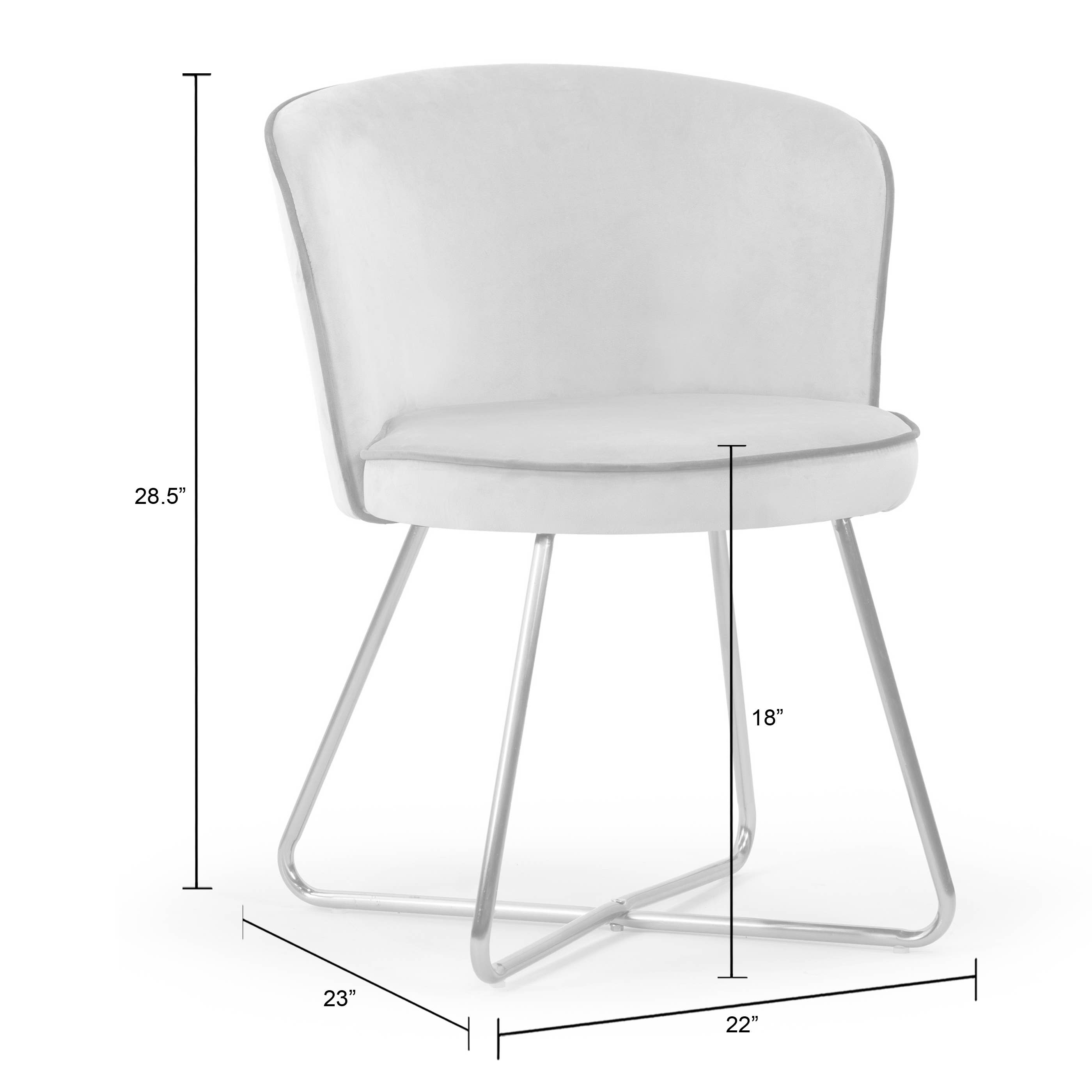 Glamour Home - Vente Chaises - Lot de 2 chaises de salle à manger Anila en velours beige avec pieds dorés9