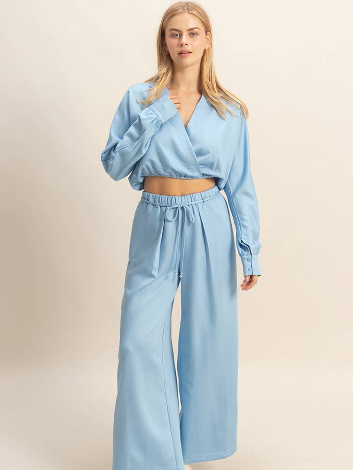 HYFVE – wholesale Top & pants set (NOT Loungewear) – Women's – Wrap Top And Wide-Leg Pants Set16