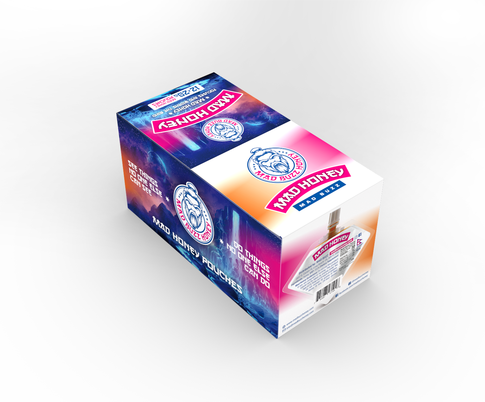 Mad Buzz - Wholesale Honey - Mad Honey Pouch 12-Pack3