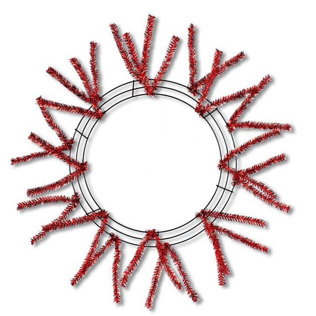24" blyantarbejdskrans metallisk rød XX751124 for engroshandel hos Trendy tree